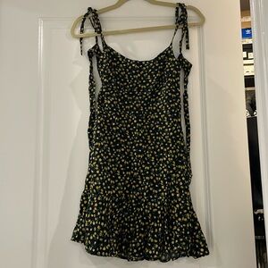 Ruffled Lemon Mini Dress